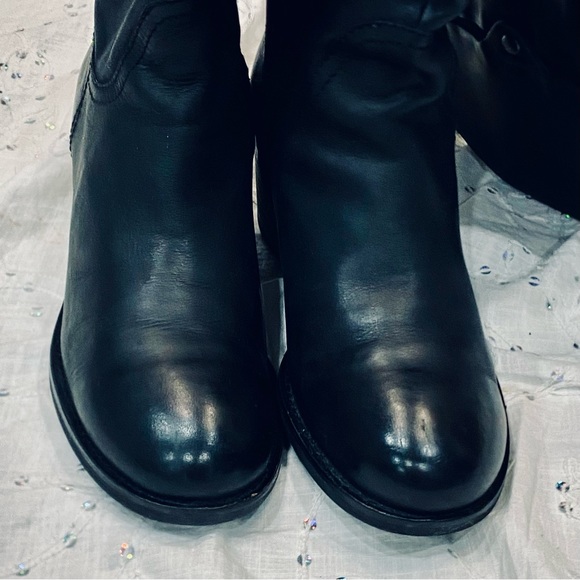 Geox Black Genuine Leather Knee-High Riding Style Boots- Size 38EU - 8 US - Picture 5 of 8